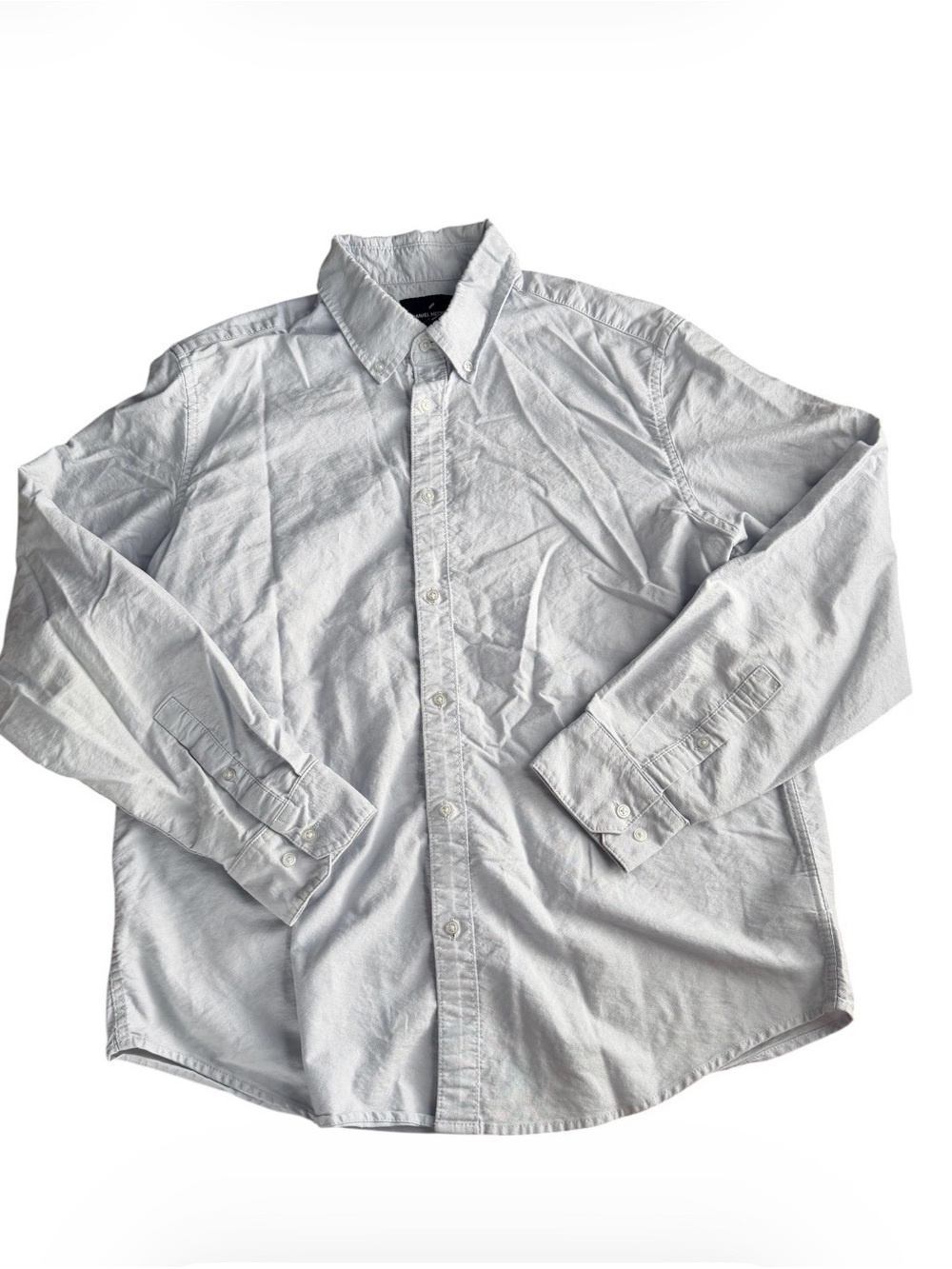 Daniel Hechter Paris Men's Large Light Blue Oxford Button Down Long Sleeve Shirt